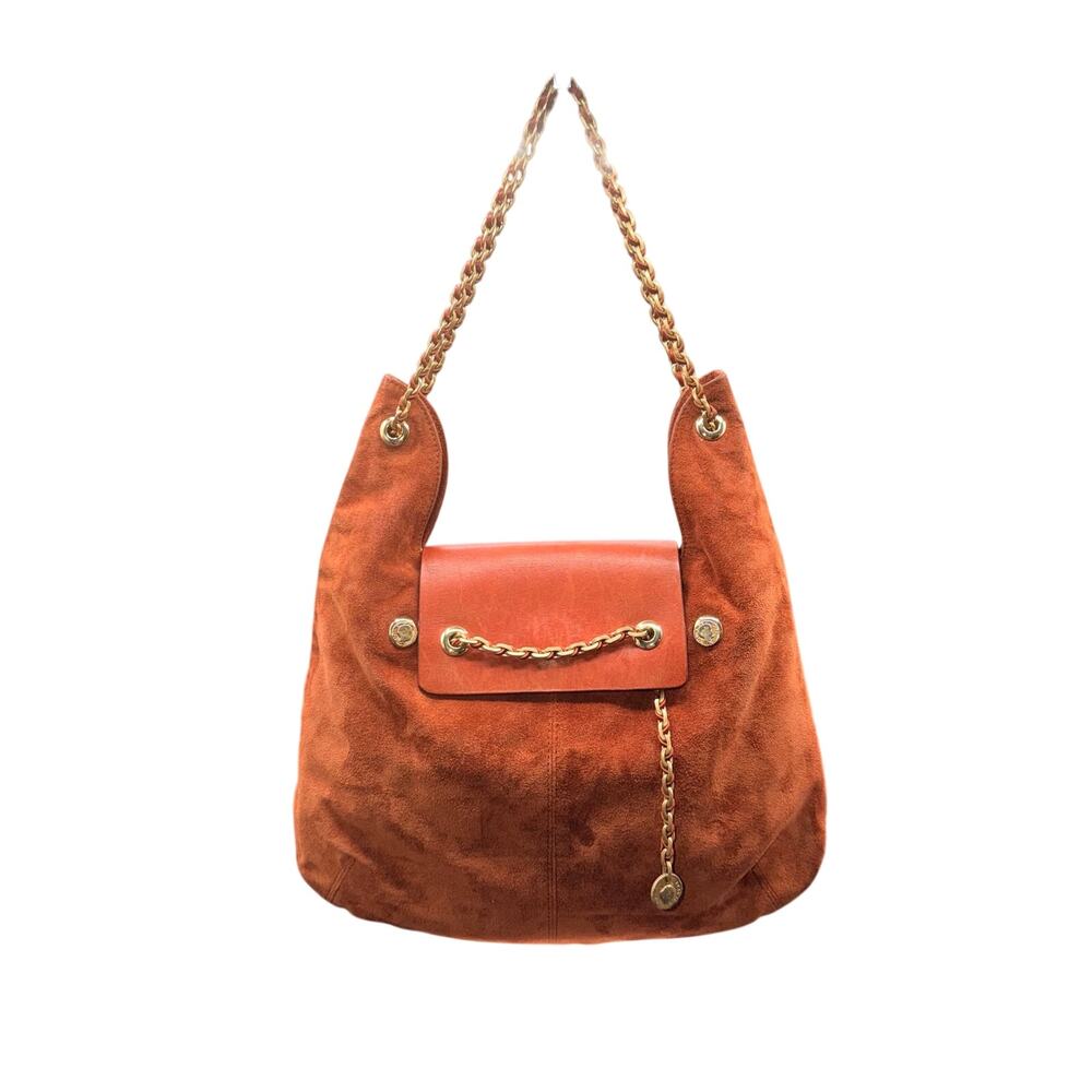 Maison Mayle Jeanne Doro Hobo Bag Marsala Suede Leather Chain Shoulder
Rust